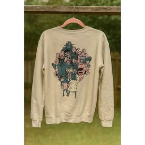 RICK AND MORTY Sweatshirt Men's Size S‎ White Crewneck Pullover Adult Swim
